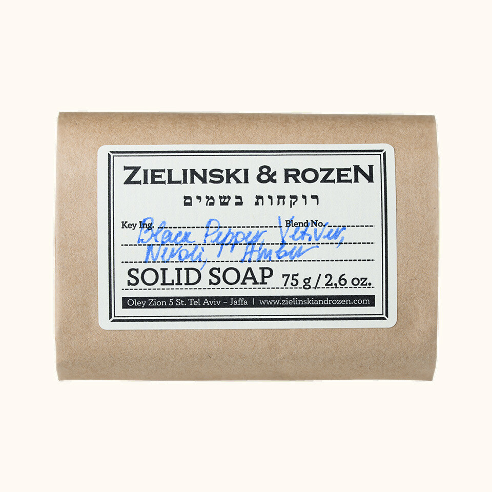 Тверде мило Black Pepper, Vetiver, Neroli, Amber Zielinski & Rozen 75 г